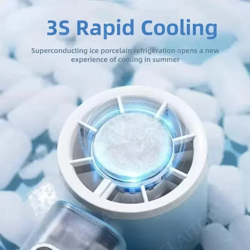 2026 Portable Handheld Fan Auto Oscillation USB Rechargeable for Home Office Outdoor Desktop Summer Cooling Daily Use view 3