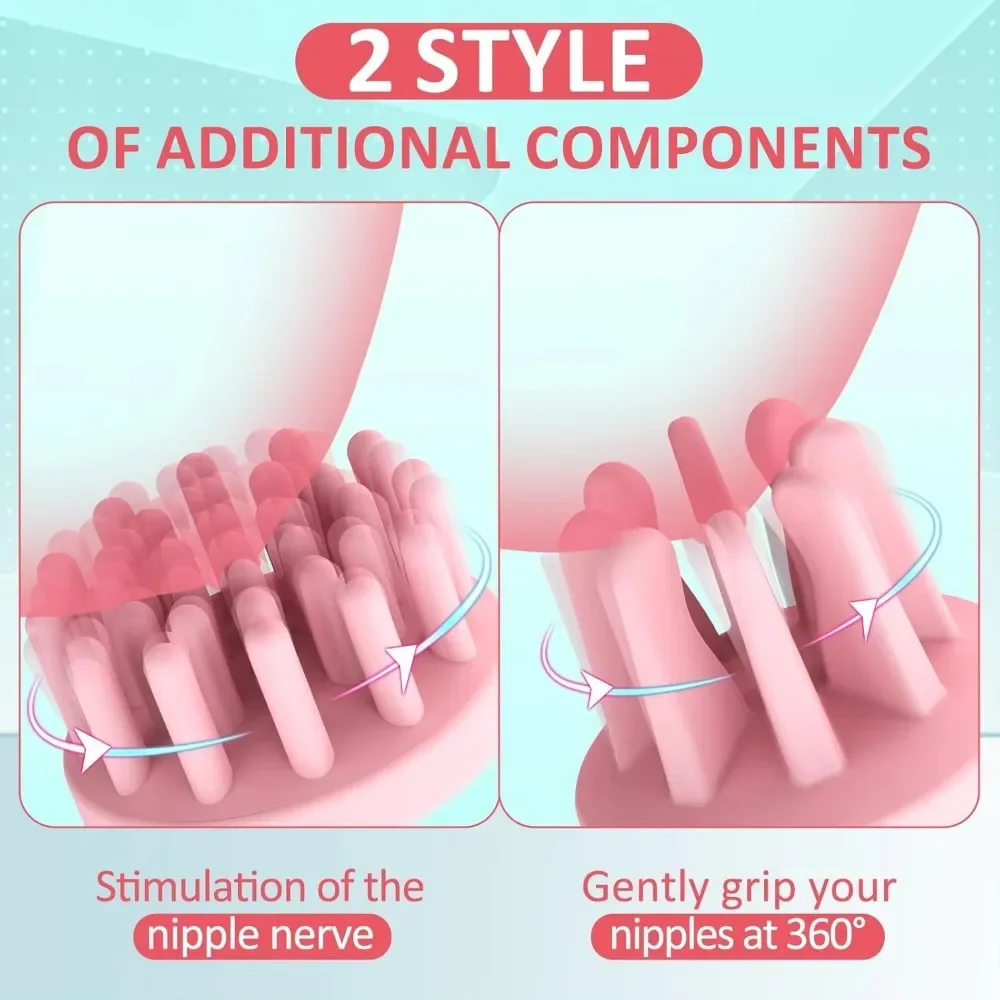 Breast Enhancement Sucking Vibrator Rotating Vacuum Pump Bra Sucker AV Breast Massager Female Nipple Stimulation Masturbator view 5
