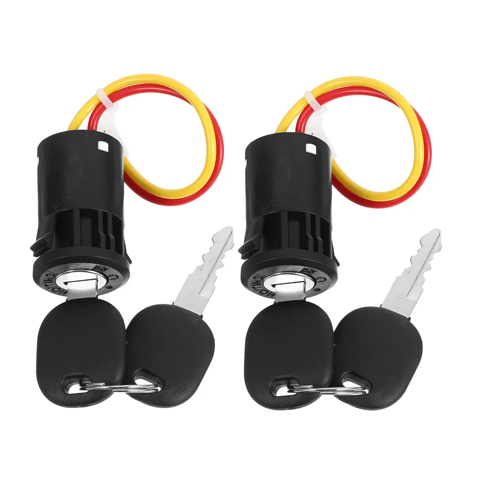 

2pcs Ignition Key Switch Lock For Children'S Electric Vehicles Waterproof Durable Wear Resistant Quick One Button