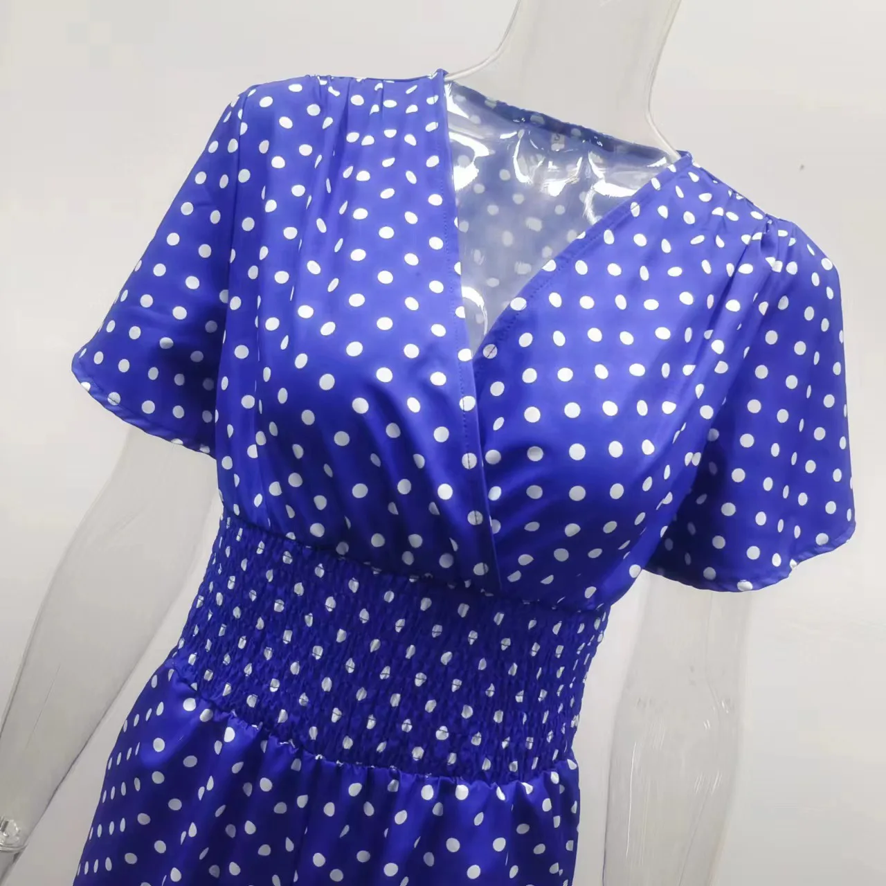 Shorts Jumpsuits Women One Piece Playsuits Short Sleeve V Neck Print Dot Overalls High Waist Pant Rompers Y2k Streetwear 2025