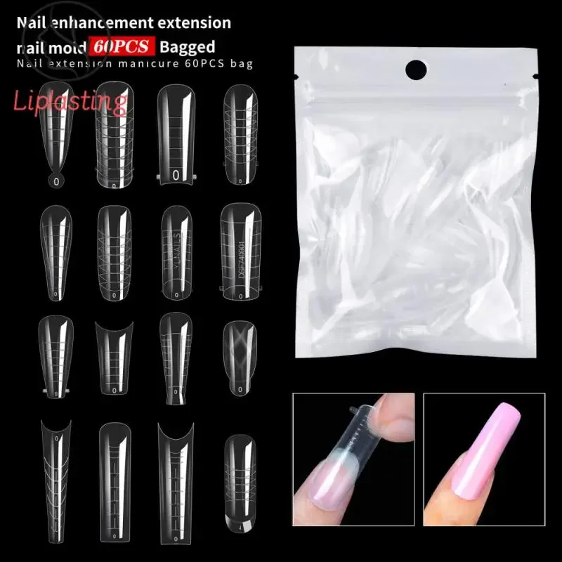 1/2PCS Dual Forms Tips Quick Building Gel Mold Nail System Full Cover Tips Nail Extension Forms Top Molds For Build Form