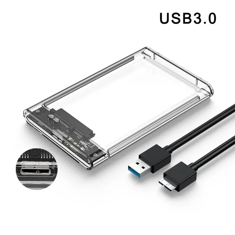 USB 3.0 HDD Enclosure 2.5inch SATA SSD Hard Drive Case with 5Gbps Transfer Speed Mobile External Housing Harddisk Boxs