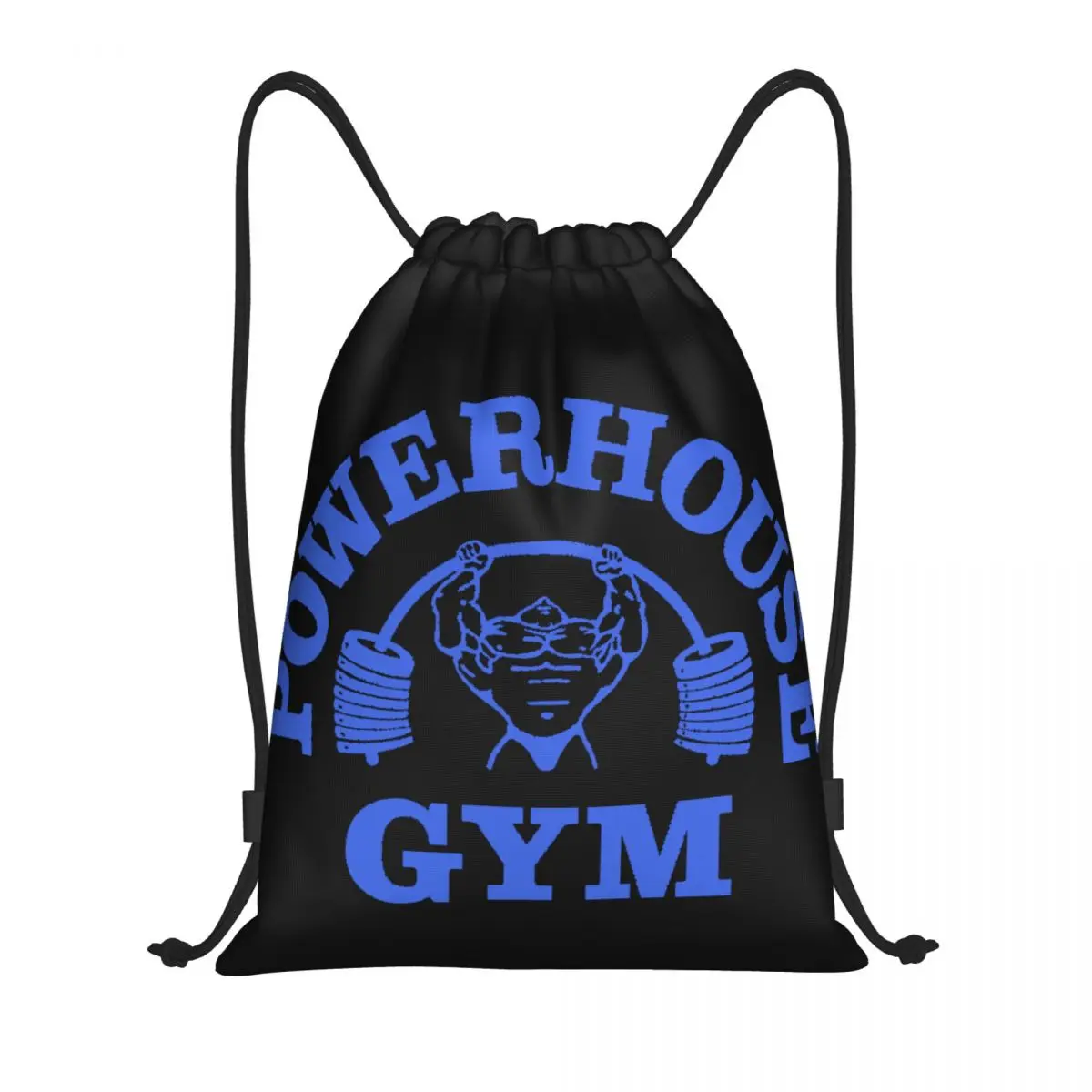 

Custom Blue Powerhouse Gym Drawstring Bags for Training Yoga Backpacks Women Men Fitness Building Muscle Sports Gym Sackpack