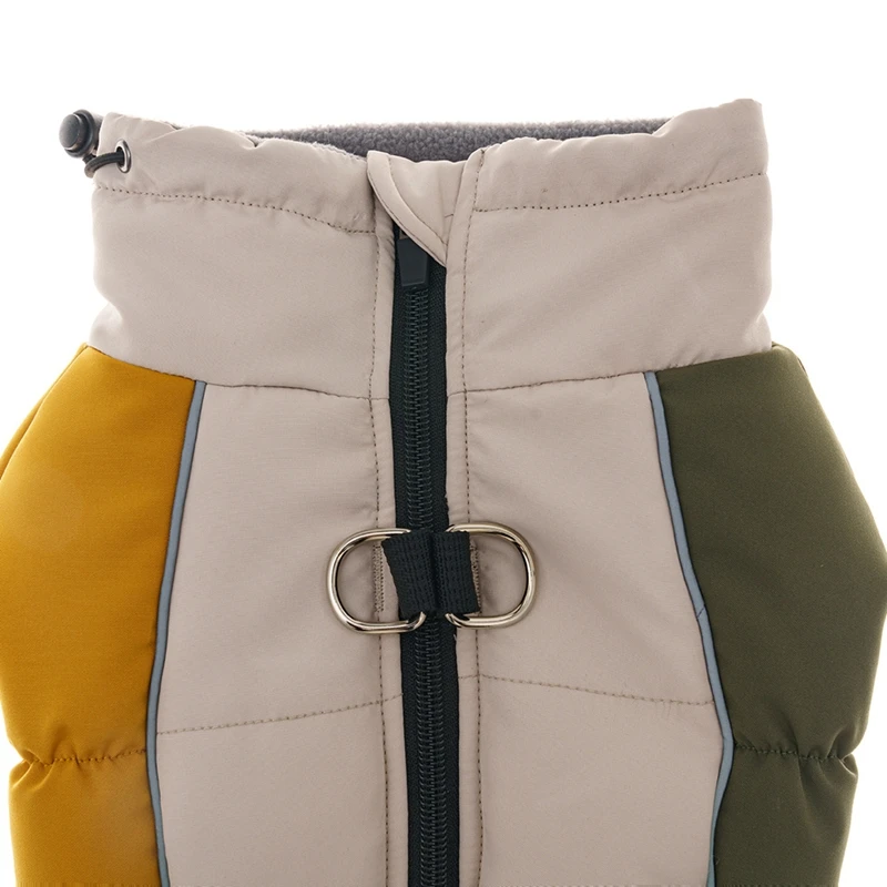 سترة مبطنة مضادة للماء للكلاب ، ملابس الكلاب الدافئة ، سحاب خلفي ، معطف جرو ، صغير ، متوسط ، كبير ، شتوي