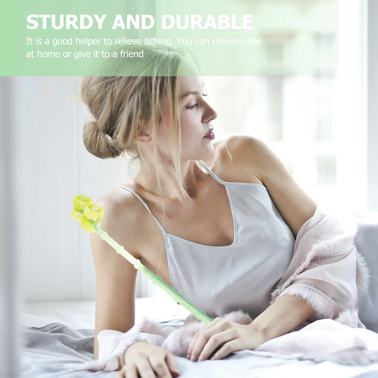 

4Pcs Rolling Wheel Back Scratcher Lightweight Durable Portable Back Scratching Stick Body Massager Tool Home Use