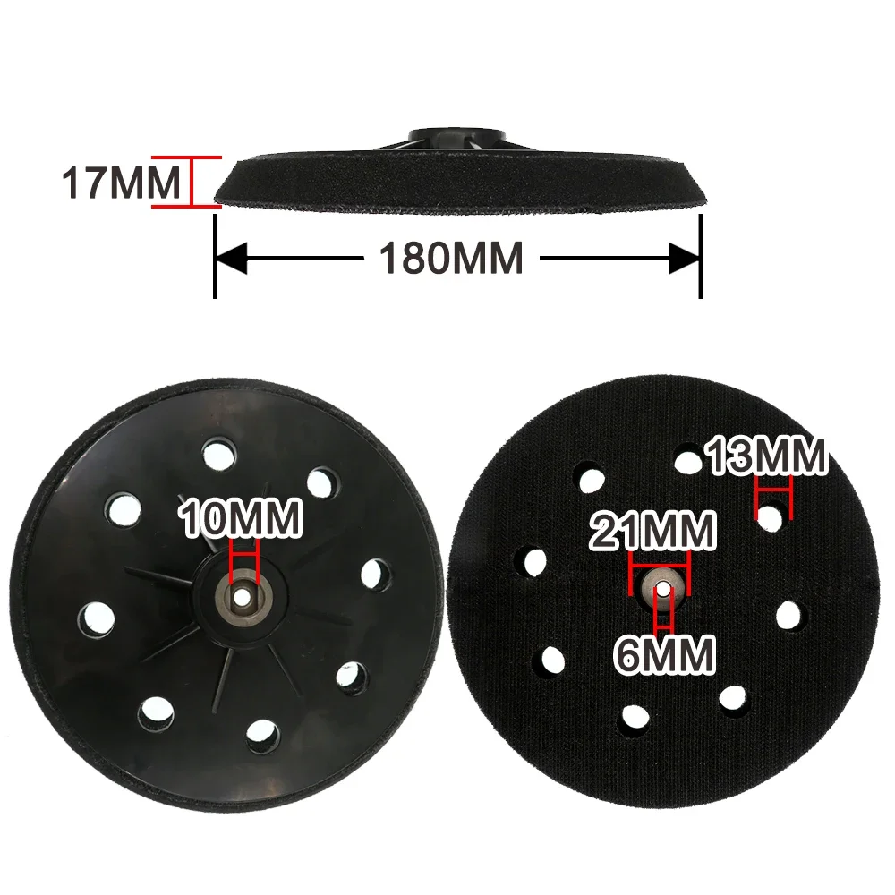 7 Inch 180MM 8 Holes Wall Polishing Pad Sanding Backup Pad For Abrasive Polishing Sander Sanding Pad Sanding Disc Grinding 1 Pcs