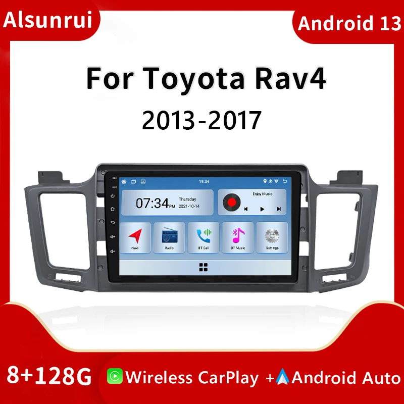 

8 Core AI Voice Wireless CarPlay Android Auto Radio For Toyota RAV4 RAV 4 2012 - 2018 4G Car Multimedia GPS navigation autoradio