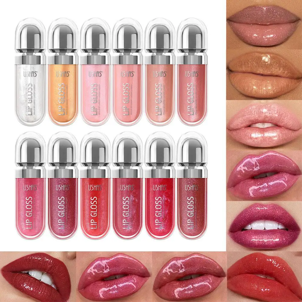 Lucidalabbra sexy a 12 colori Rossetto liquido idratante e a lunga durata Facile da colorare, dona labbra un look più fluido e più pieno