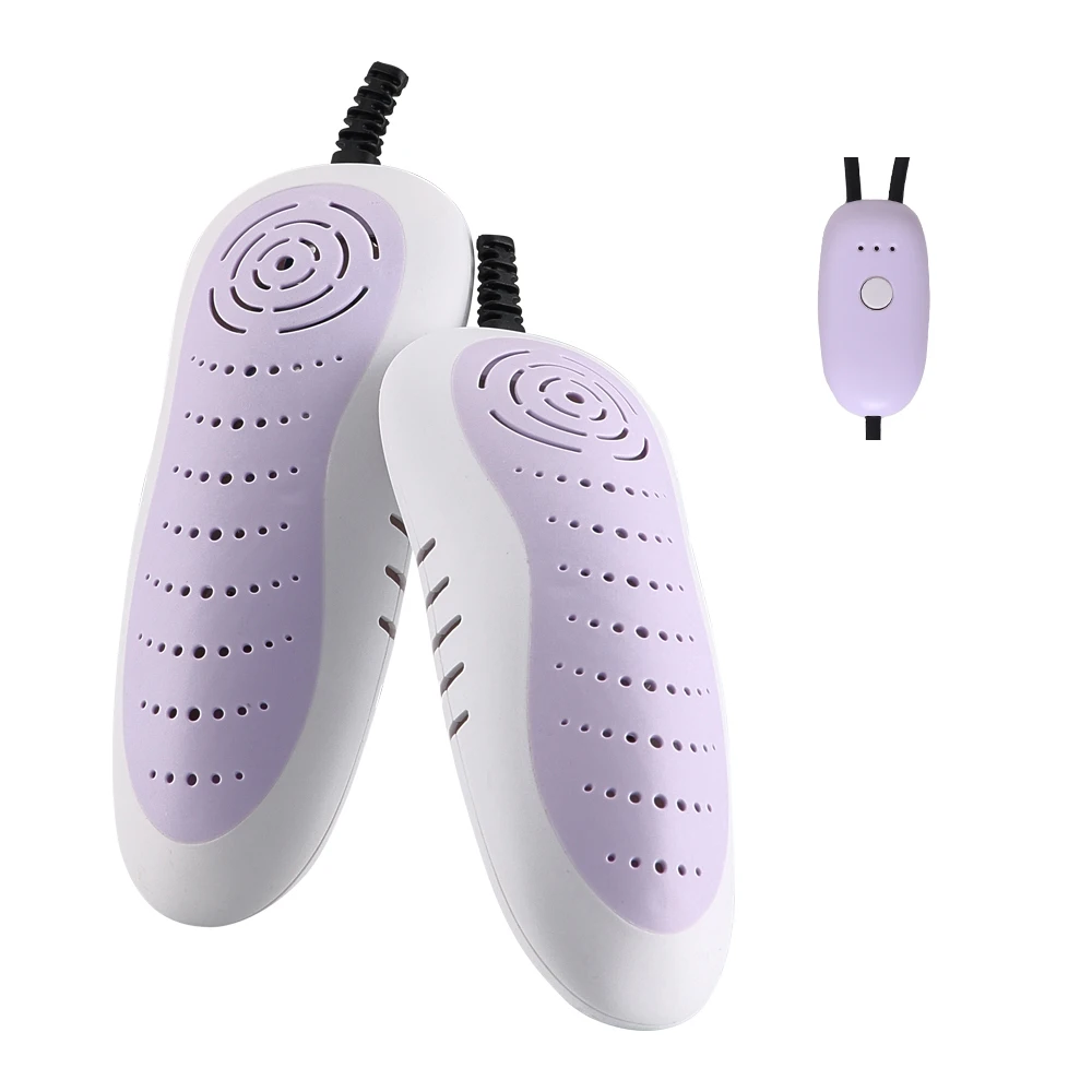 2025 Neuer elektrischer Schuhtrockner mit Timer, 4H, 8H, 12H, PTC-Heizung für Stiefelwärmer, Desinfektion, desodorierender tragbarer Trockner, blaues Licht