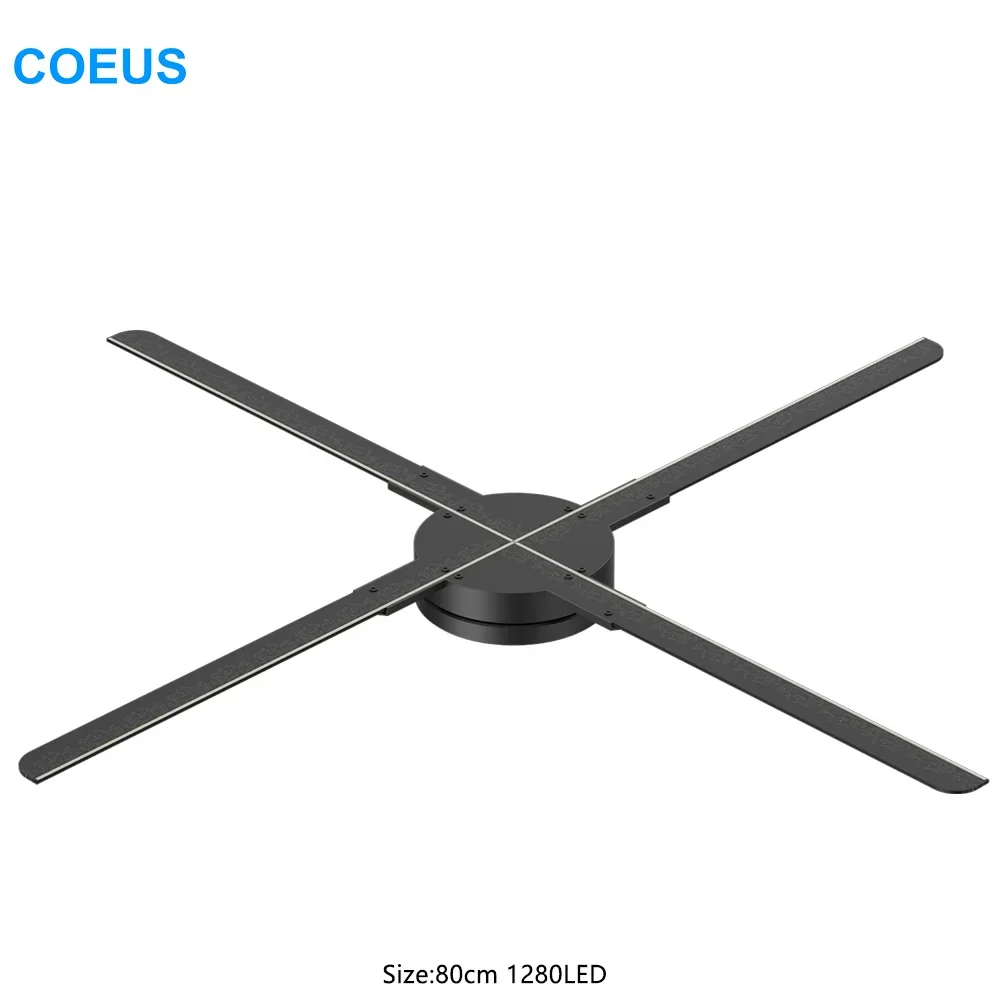 

COEUS 3D 80cm Showroom Holograma 1280 LED 3D Splice Video Projecteur Hologram 3D Hologram Projector Hologram Fan