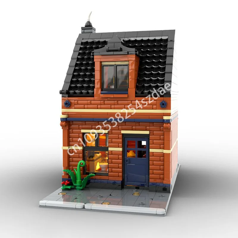 

1012 шт. MOC Дом рабочего, модульные здания, строительные блоки, рождественская игрушка, подарок, STEM, кирпич, конструкция пластика