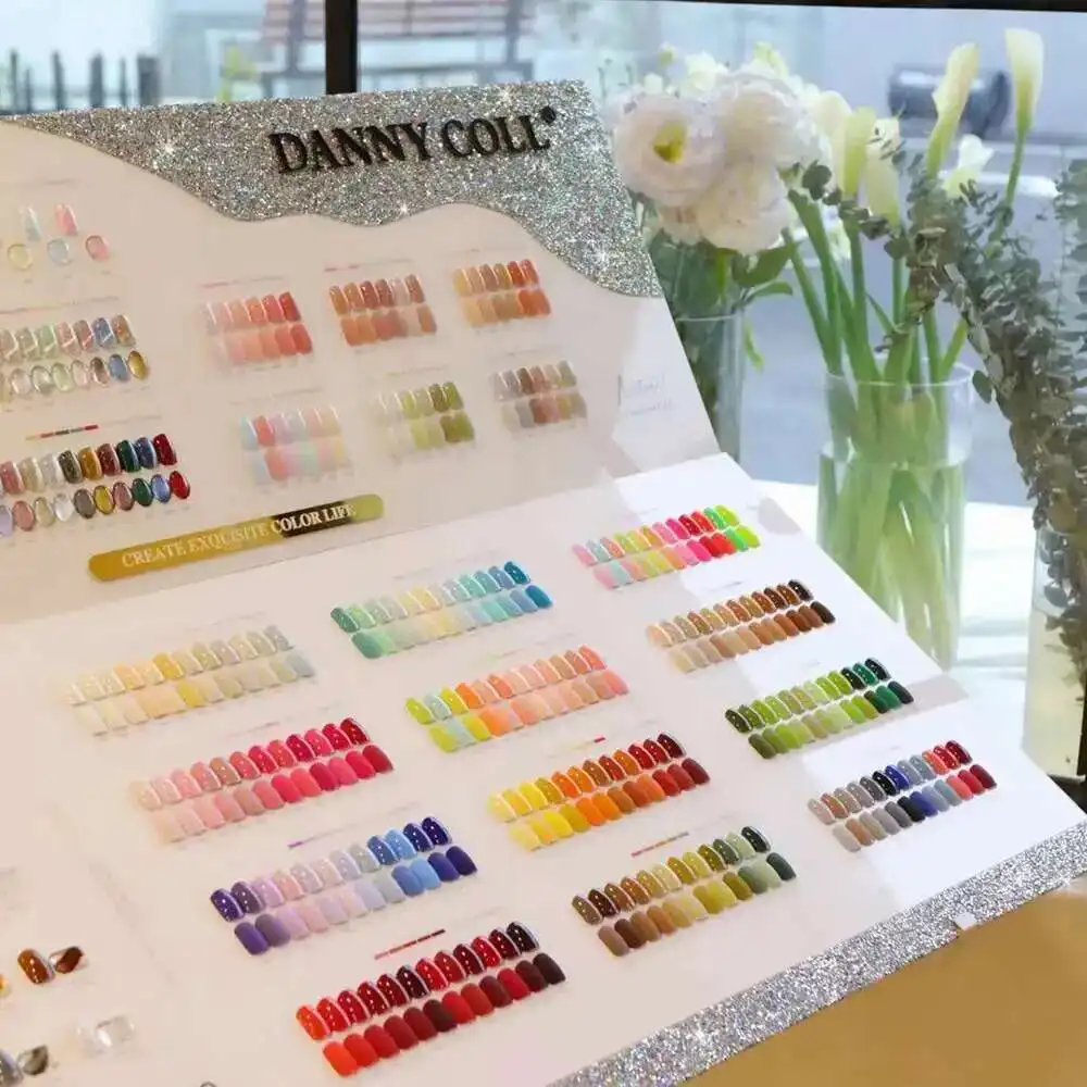 260가지 색상의 UV LED 젤 네일 키트 (컬러 차트 포함) 네일 아트 살롱 젤 폴리쉬 세트 젤 키트 네일 젤 폴리쉬 초보자 키트 15ML