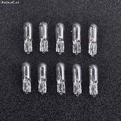 10Pcs 12V 1.2W T5 Glass Light Bulb Dashboard Instrument Panel Brake Light Bulbs