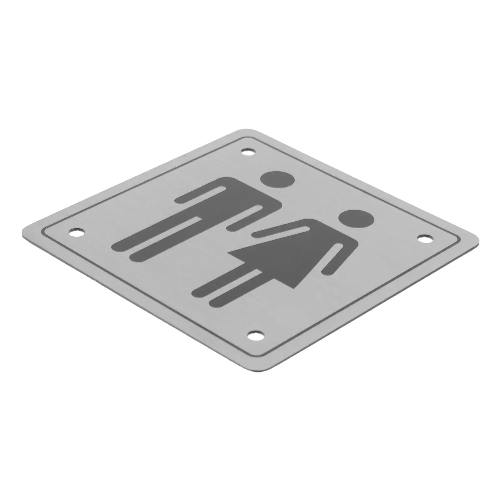 ステンレス鋼のトイレ看板浴室ドア看板素材モダンなデザインの交通安全マーカーインジケーター