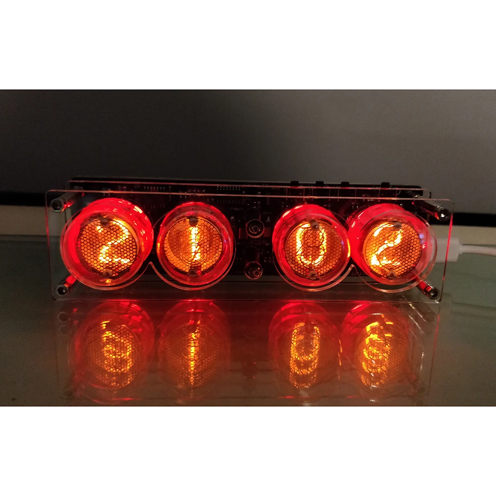 4-bitowa lampa świecąca zegar Nixie QS30-1 lampę SZ3-1 zaawansowana wersja zdalne sterowanie podświetleniem LED akcesoria Audio DC5V