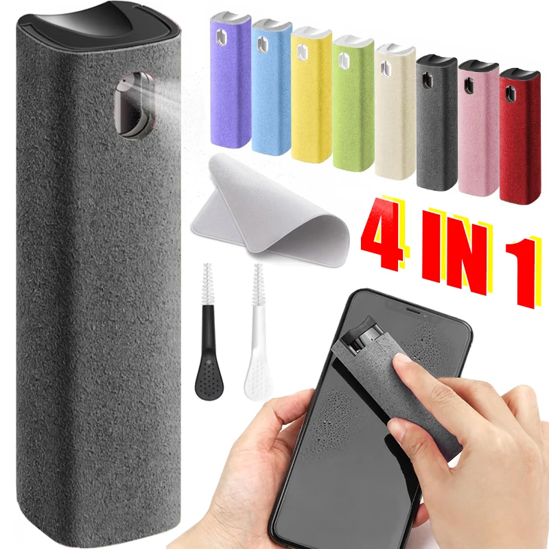 

Mini Screen Cleaner Spray Smartphones Soft Microfiber Polishing Cloth Phone PC Cleaner Set Cleaning Brush for Apple IPad 2030