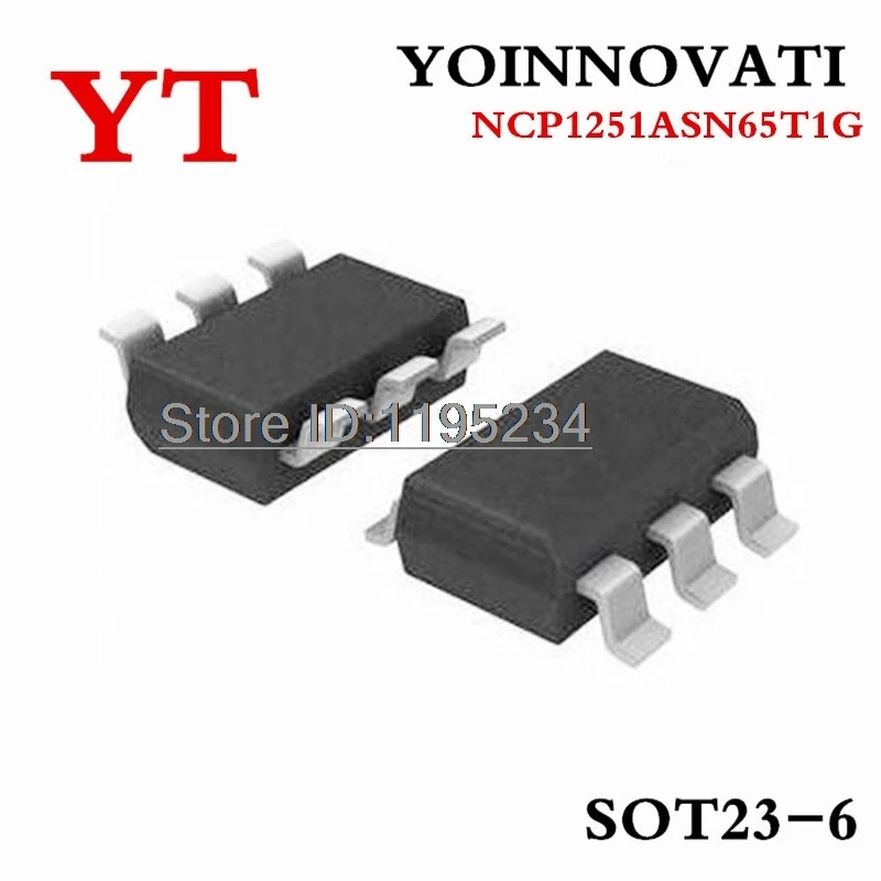 50pcs/lot NCP1251ASN65T1G NCP1251 PWM CTLR OCP LATCH OVP  SOT23-6  Best quality