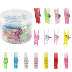 20pcs puntine a forma di Clip multifunzionali per bordo in sughero perni di spinta in plastica trasparente decorazione della parete di casa forniture per feste