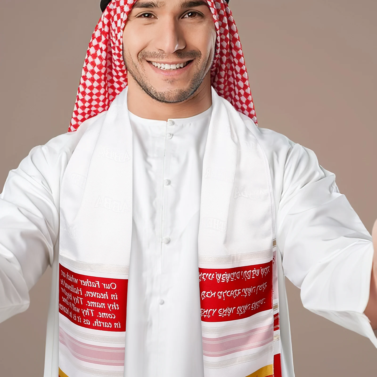 

Prayer Shawl Size Comfortable Elegant Scarf Winter Mens Polyester Religious Daily Use Prayer Shawl Christian Islamic