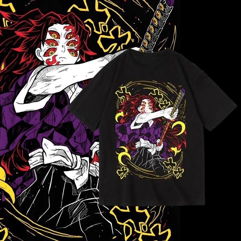 

Japanese Two-dimensional Anime Peripheral Men's and Women's Short-sleeved Summer Round Neck Pullover Y2k Harajuku T-shirt