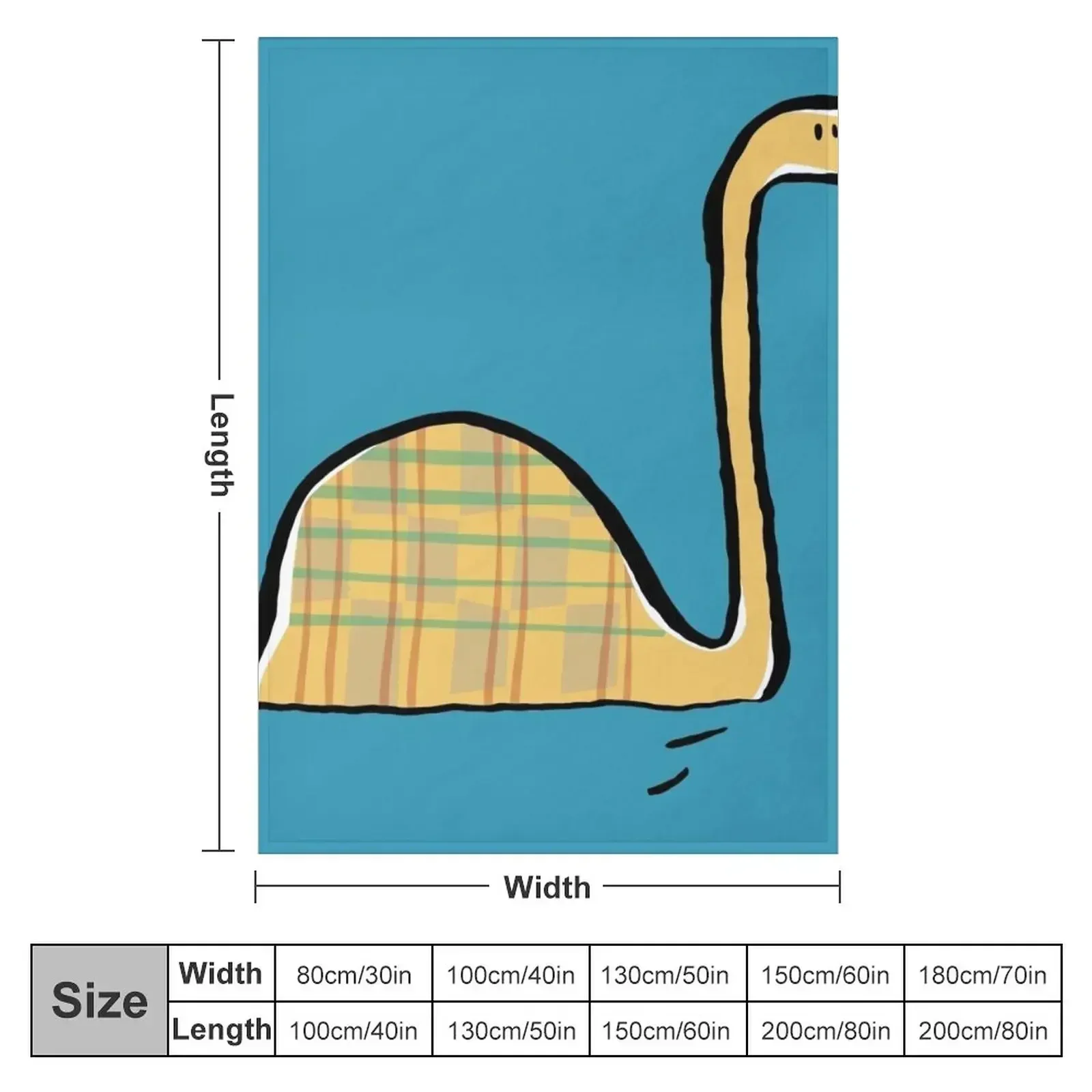 nessie Throw Blanket Heavy Flannel Weighted Thins Blankets