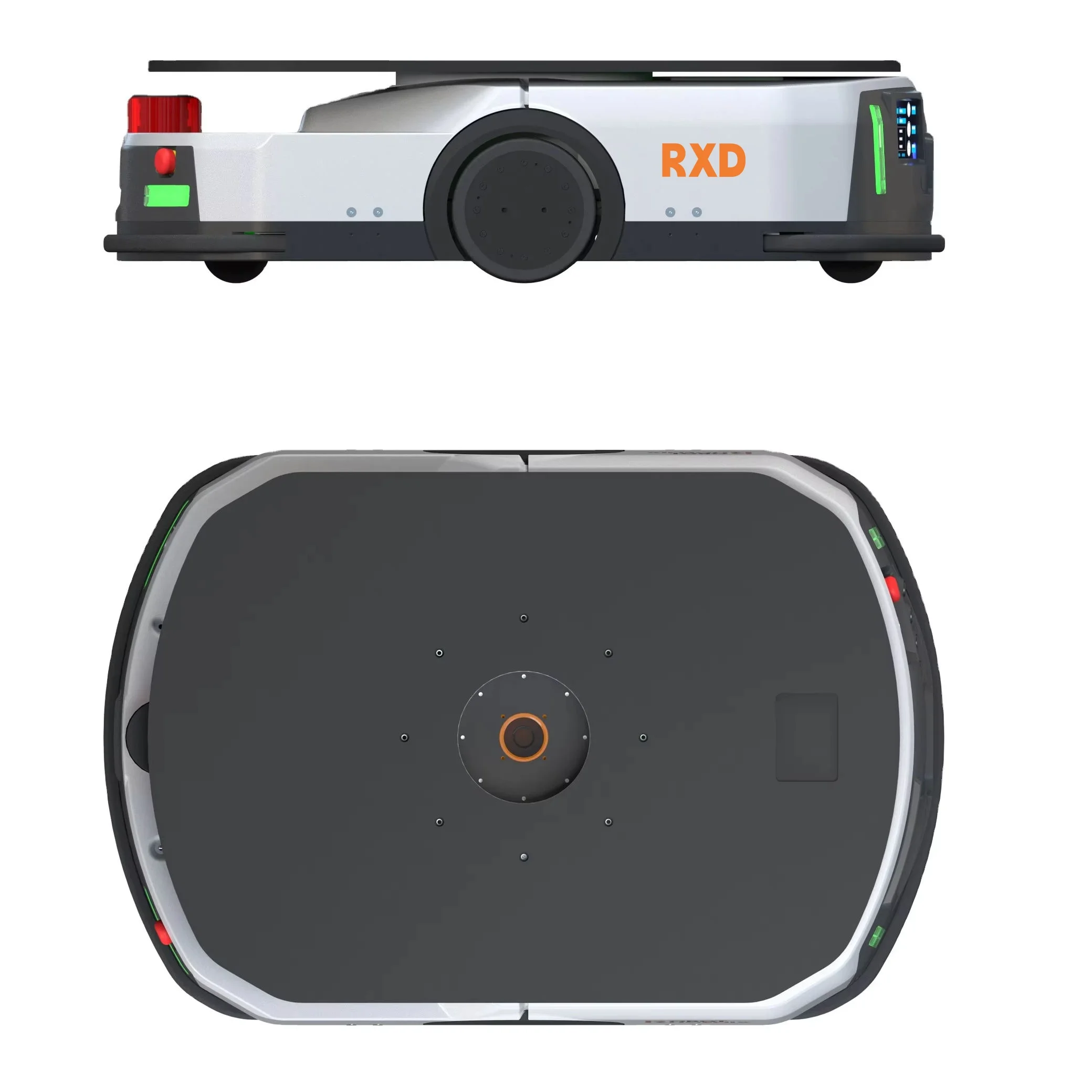 Double steering wheel omnidirectional AGV warehouse transportation robot chassis, load capacity 600KG, laser SLAM navigation