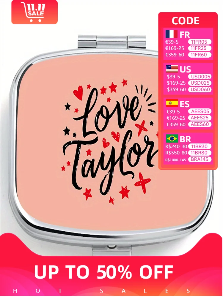 Love Taylor Design, Portable Compact Metal Pill Box, Multifunctional Storage Pills - Moisture Resistant, Suitable for Travel