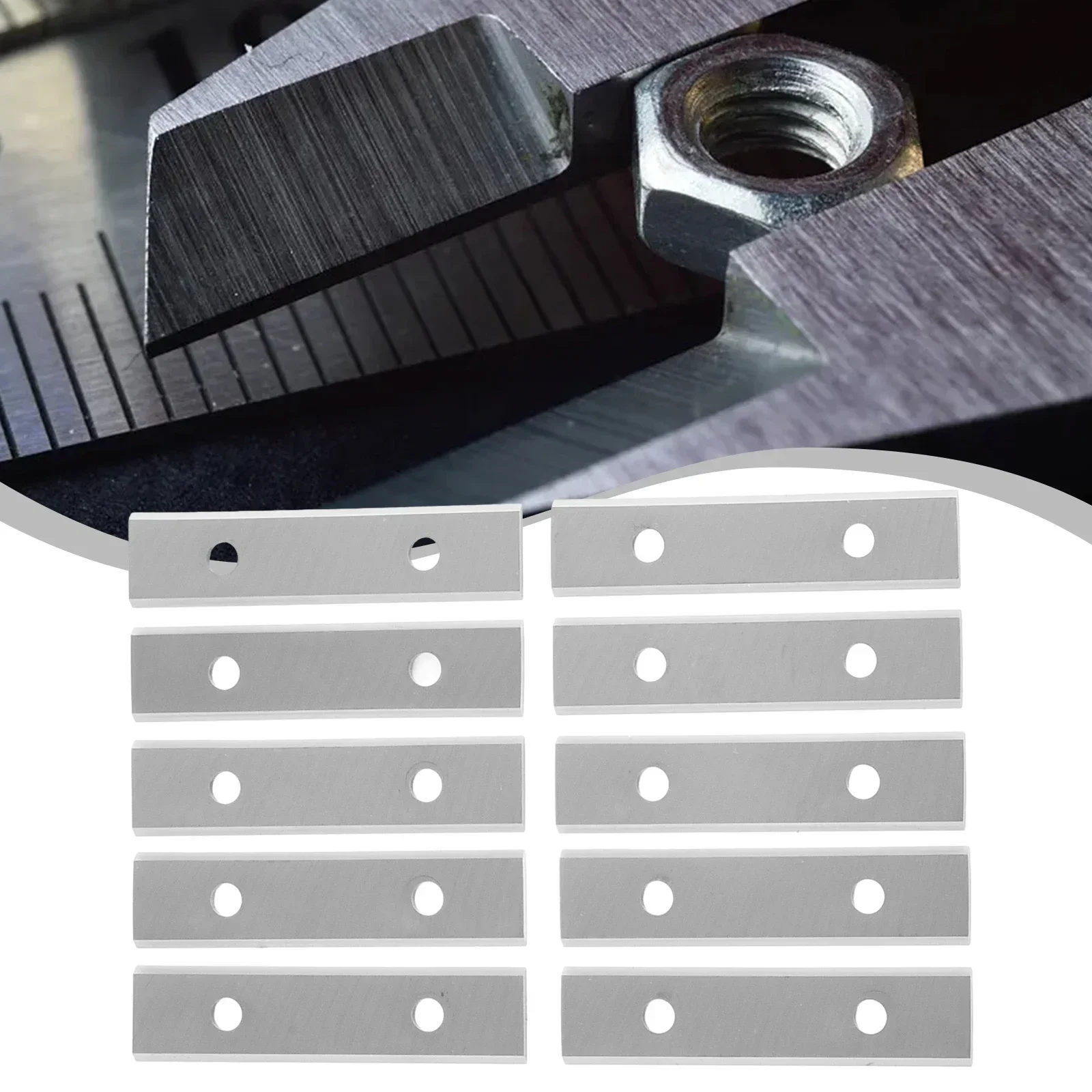 10pcs Carbide Reversible Insert Cutter 35° Rectangle Double Edged Blades Paint Scraper Blades For Groovers Woodworking Tools