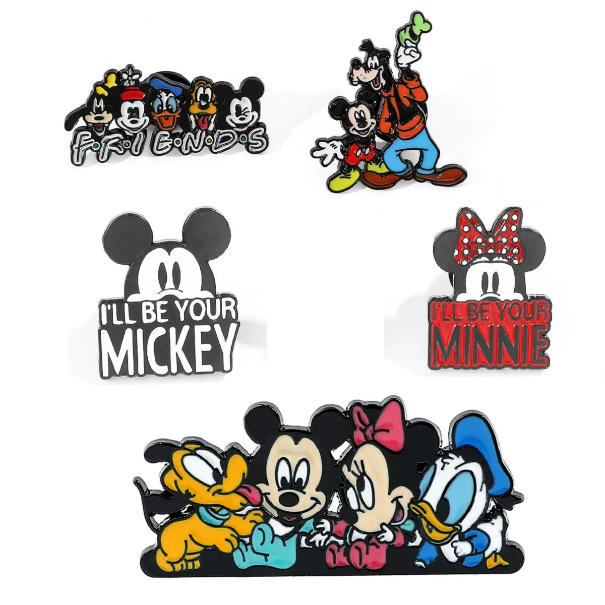 

Anime Disney Mickey Donald duck Enamel Pin Brooches For Lapel Pins Badge on decor Backpack Clothes Metal Badge Fashion Gifts