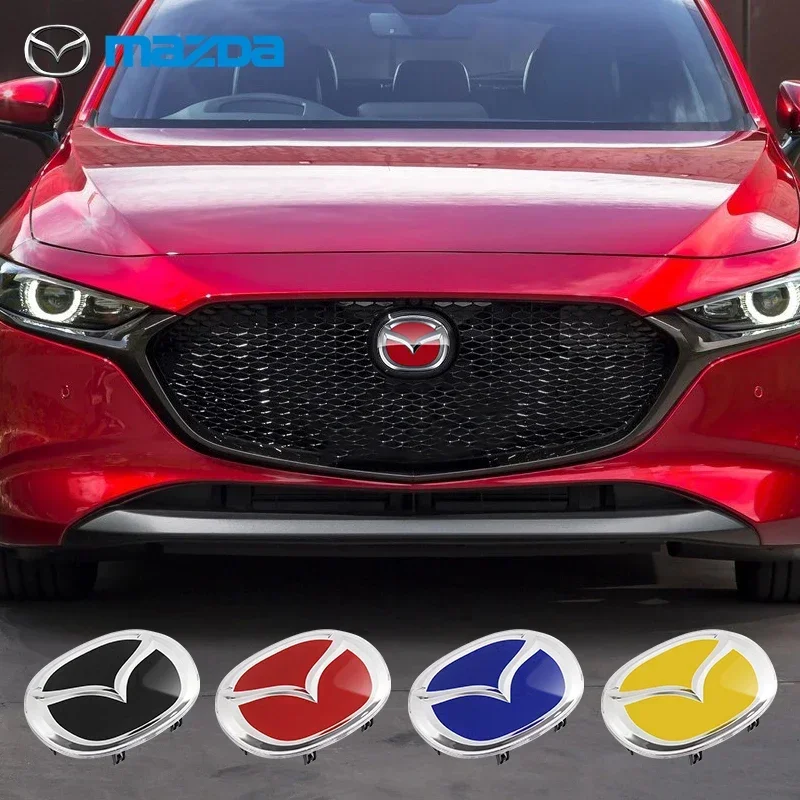 Car Front Hood Badge Rear Trunk Sticker & Car Wheel Badge Sticker for Mazda 2 3 6 8 Atenza CX-30 CX-50 CX-60 MX-5 CX-3 CX-5 CX-7