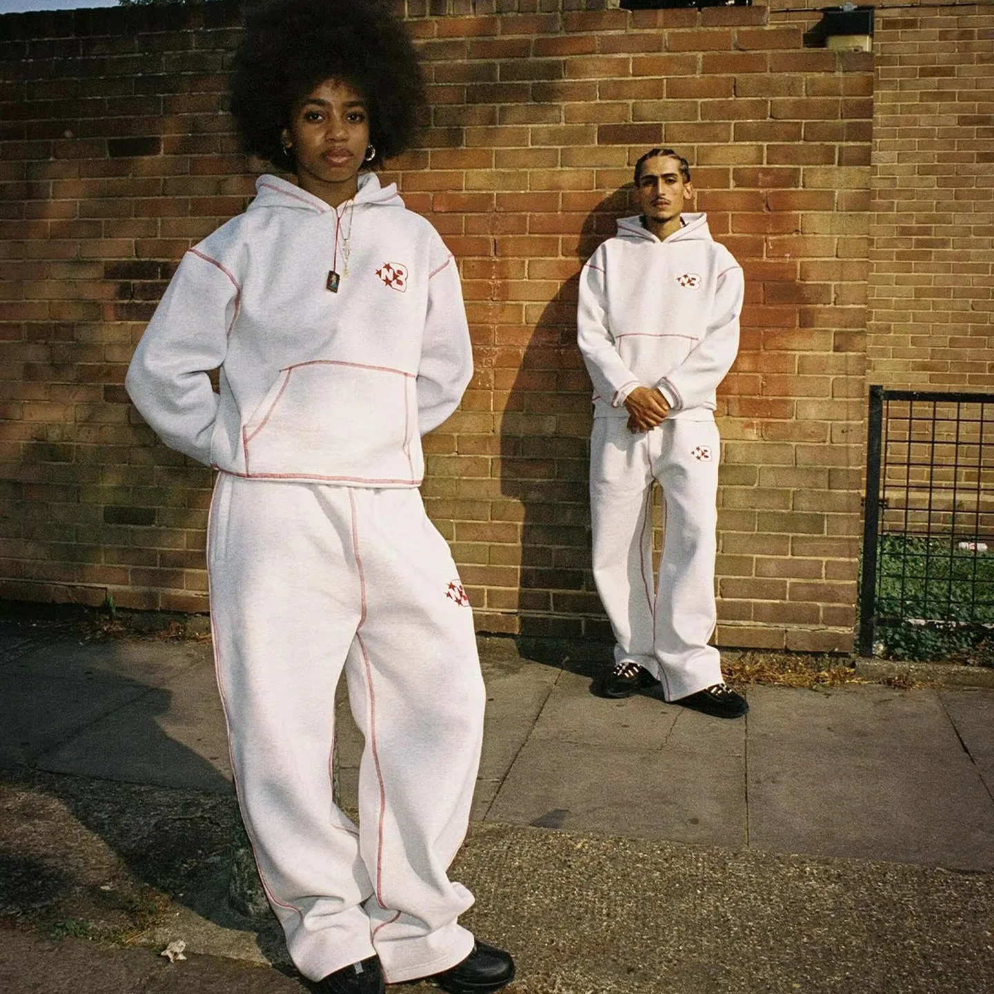 Y2K Station indépendante transfrontalière Fce lettre broderie pantalons de sport sweat à capuche ensemble décontracté ex 2025 automne Fa...