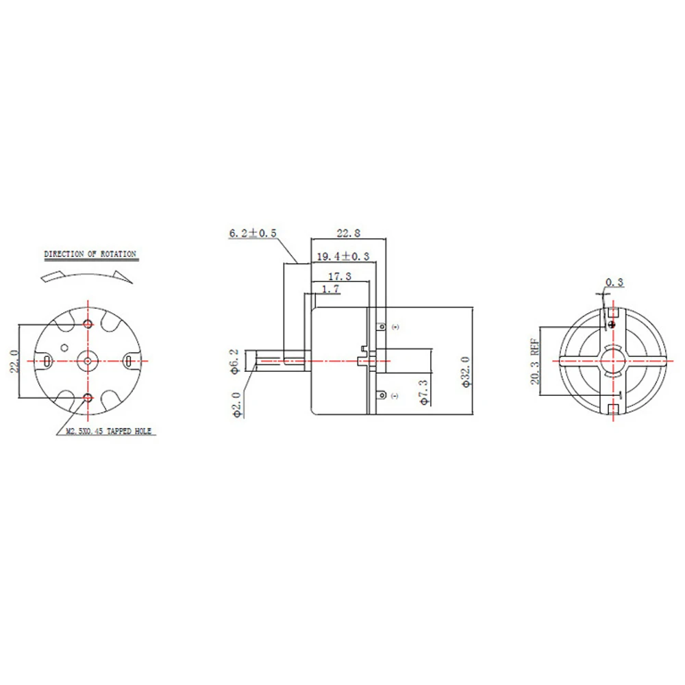 2.4 فولت 2.07 واط 0.23A موتور تيار مباشر لعبة الأجهزة المنزلية فراغ Vleaner محرك صغير 9600 دورة في الدقيقة محرك عالي السرعة SA500 مايكرو موتور تيار مباشر #6