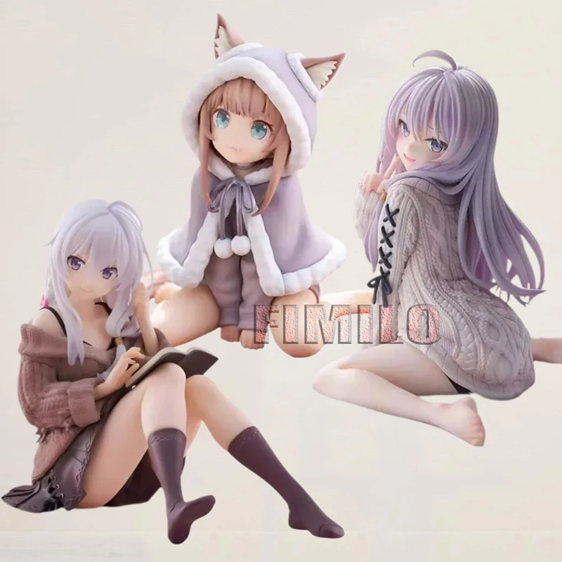 

Anime Elaina Sakura Soybean My Cat Is A Kawaii Girl Action Figures Kawaii Kinako Christmas Clothes Figures PVC Model Toys Gifts
