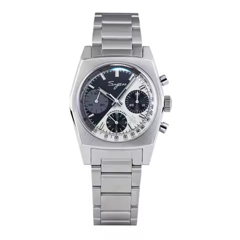 Sugess S419 Series 37mm Original Swanneck Movement Chronograph Master Mens Watch Mechanical Wristwatch Dome Sapphire Crystal New