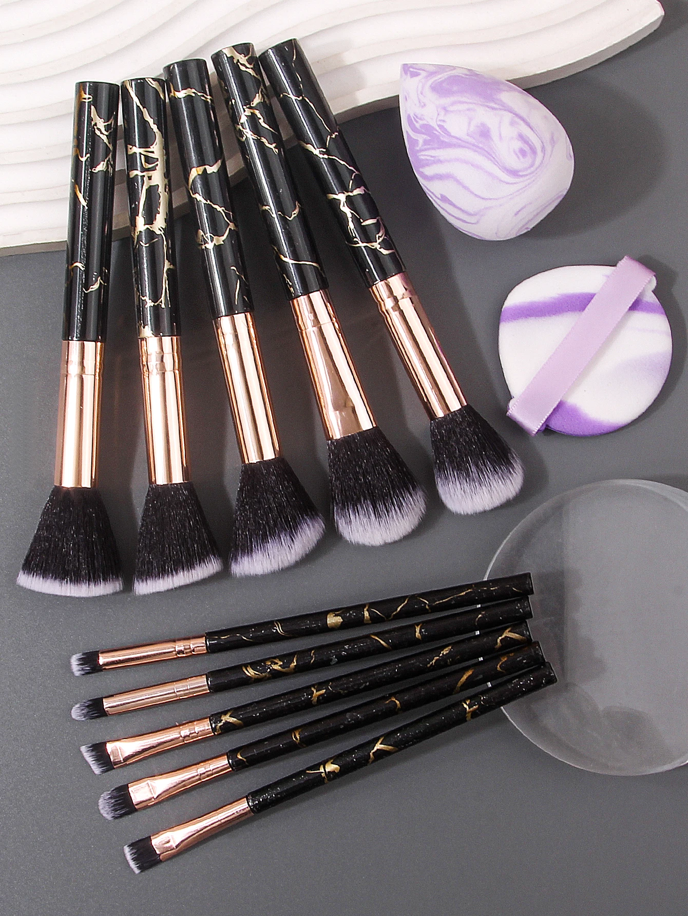 12pçs conjunto de pincéis de maquiagem multiuso de alta qualidade e esponja de dupla finalidade seca e molhada, ferramenta de beleza para maquiagem em pó