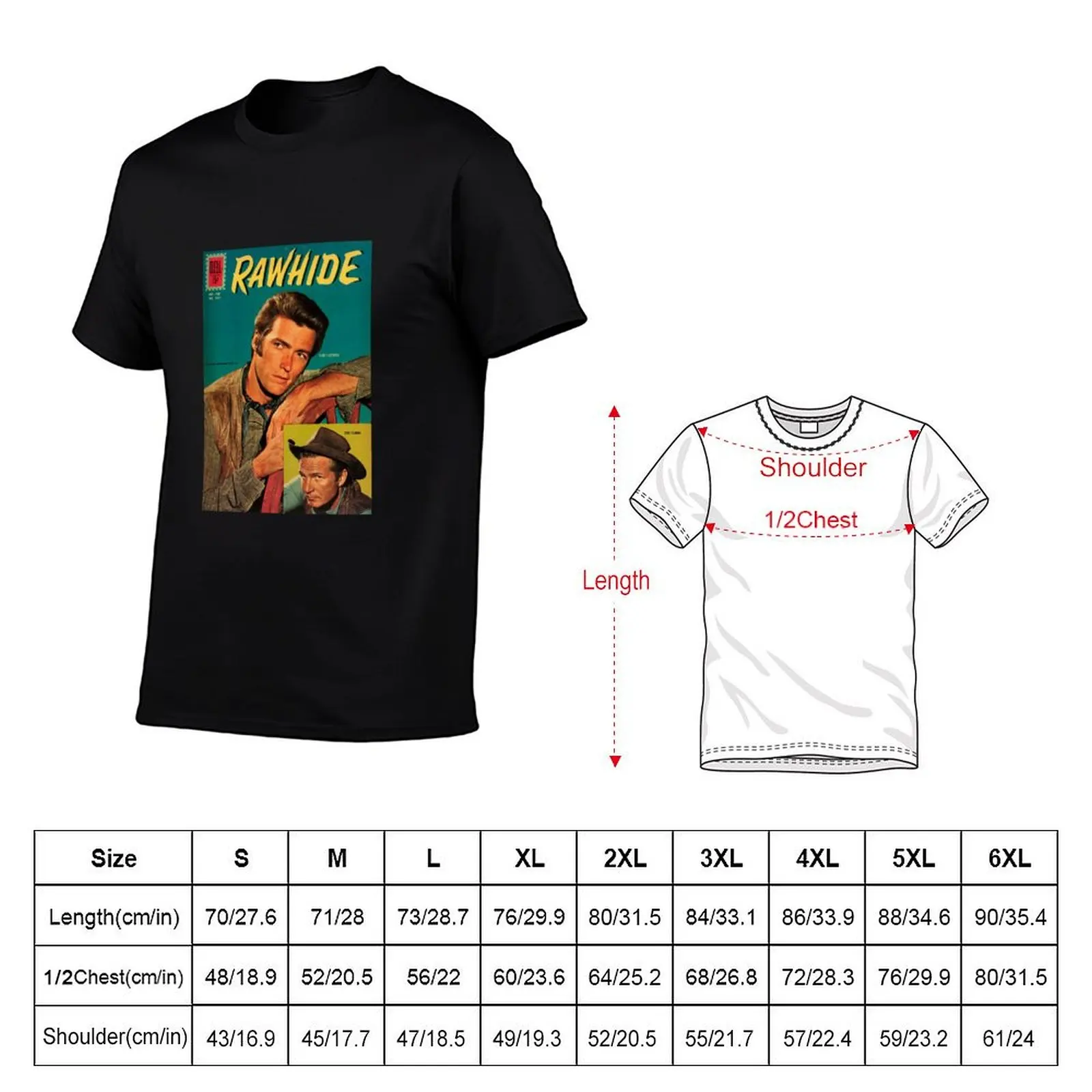 RAWHIDE TV Show T-Shirt Funny t-shirt funny shirt cotton mens graphic t-shirts