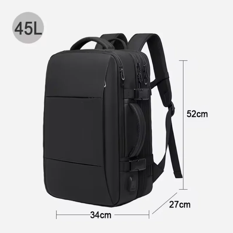 BANGE travel backpack men's business backpack school expandable USB bag large capacity 17.3 laptop waterproof fashion backpack