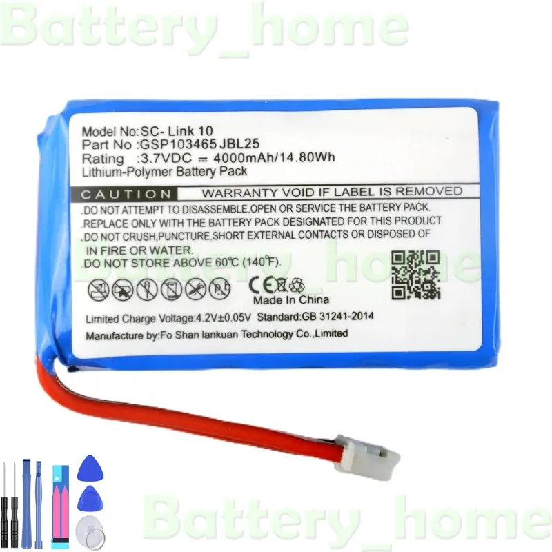 

GSP103465 4000mAh Replacement Battery for Link 10 Speaker 3.7V High Quality