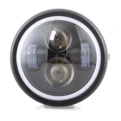 For Suzuki HONGDA Motorcycle universal 5.7 Inch Headlight modification accessories CG125/GN125 angel eye LED headlights