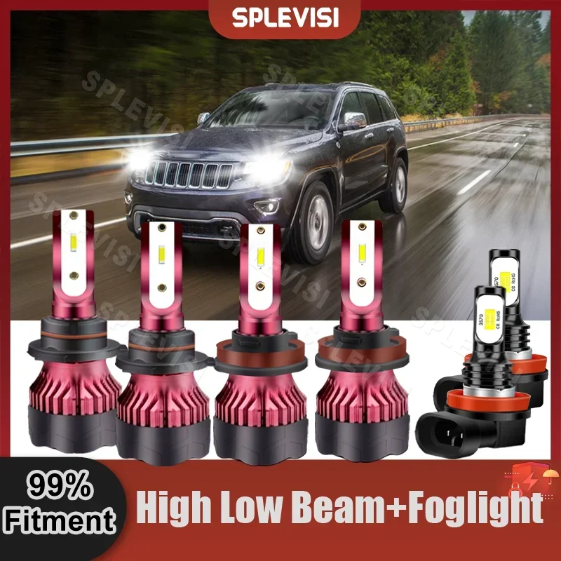 

9005 H11 H11 Headlight Fog Lamp Combination Bulbs Set For Jeep Grand Cherokee 2014 2015 2016 2017 2018 High Low Beam