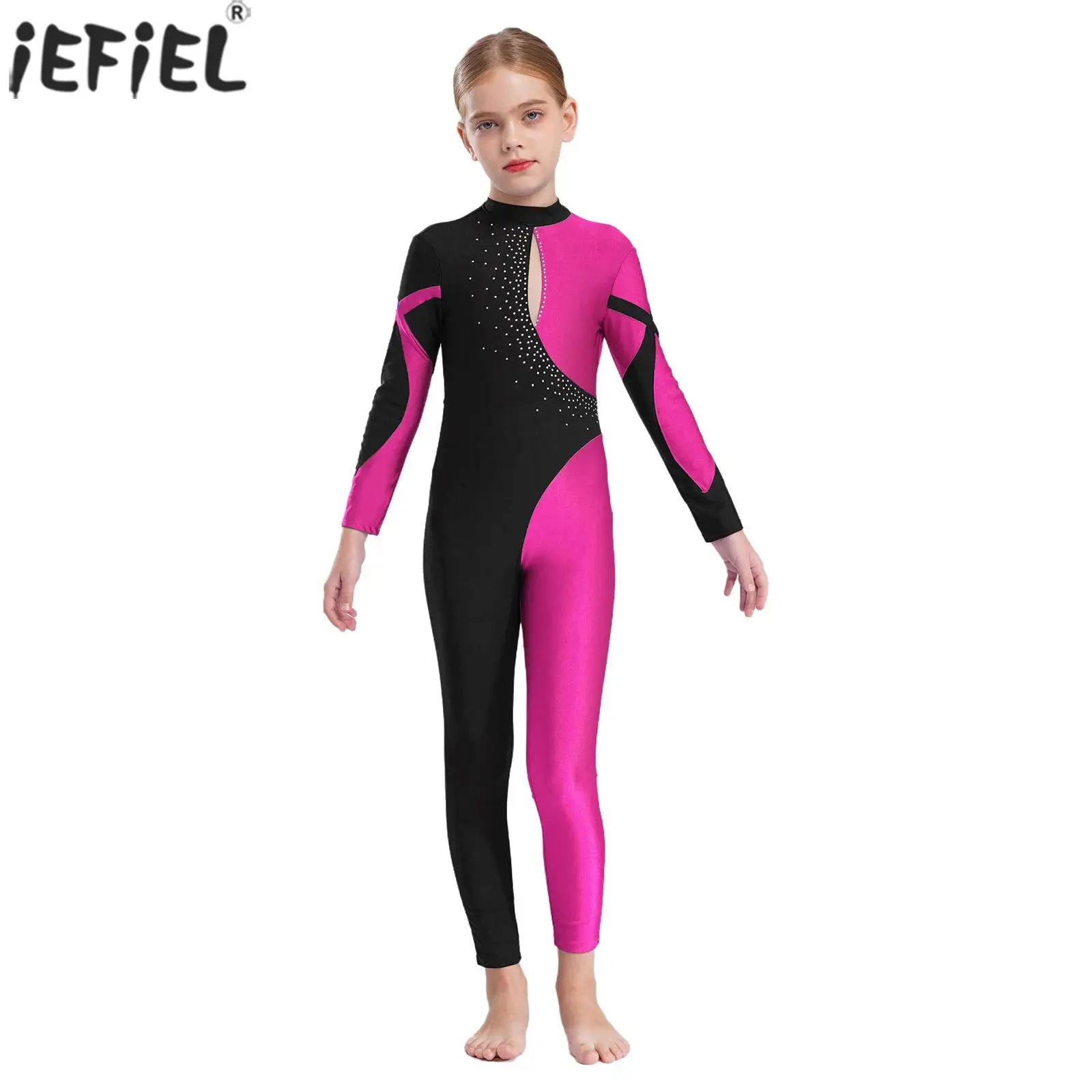 

Детские облегающие боди для балета и гимнастики для девочек, фигурного катания, танцевальных тренировок, лирический костюм с длинными рукавами для сценических танцев