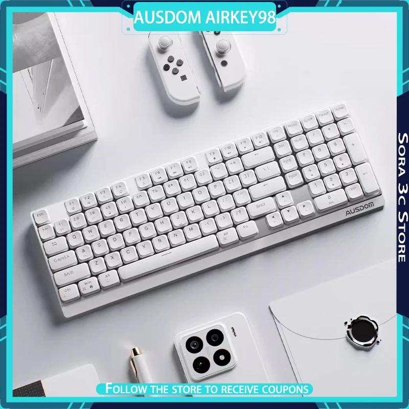 

AUSDOM Airkey98 Low Axis Mechanical Keyboard Wireless Bluetooth Tri Mode Silent Office Easy typing Ergonomics Computer Accessory