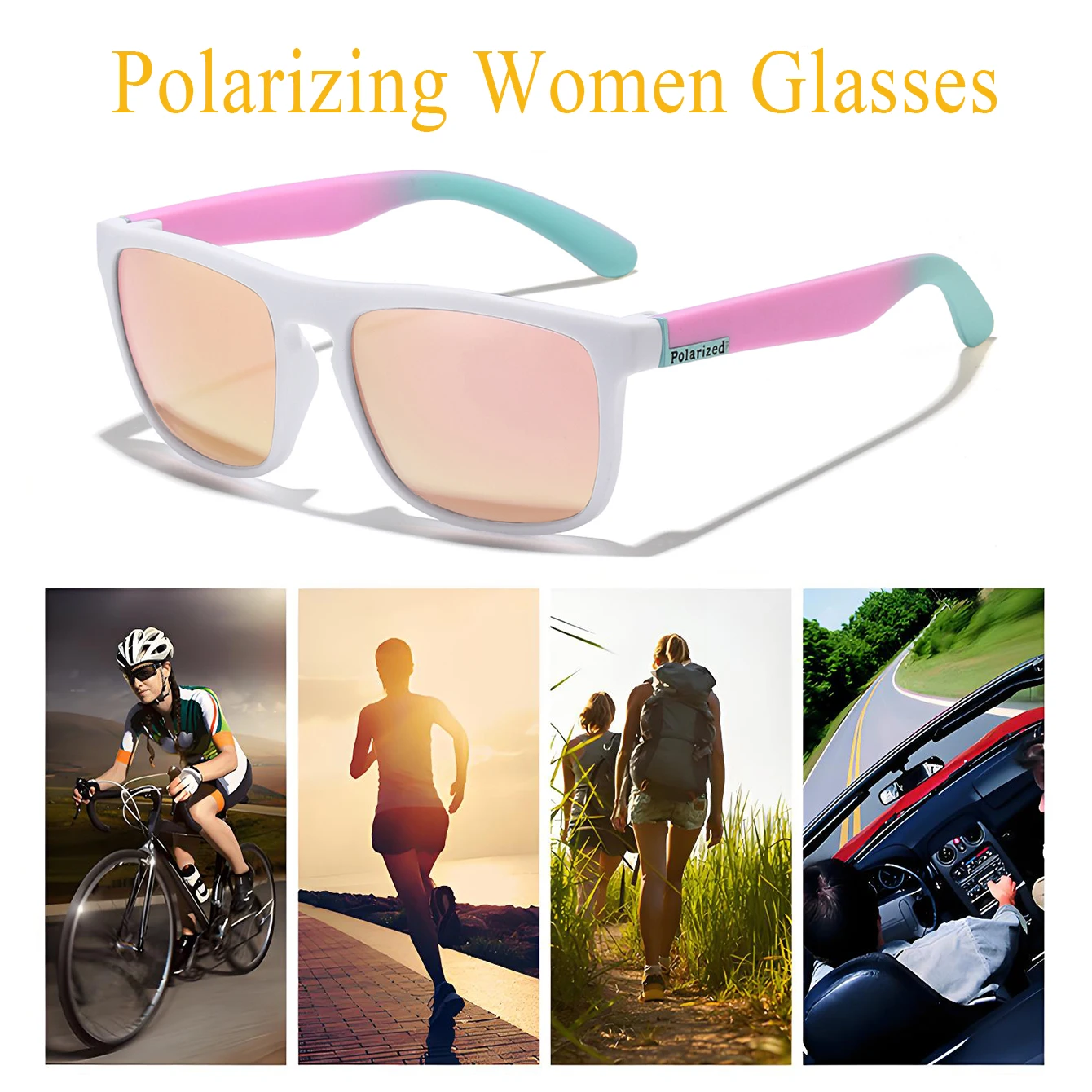 AliExpress LOISRUBY Pink Polarizing UV400 Cycling Women Men Sunglasses for Outdoor Sports Running Hiking Driving Black Friday Gifts