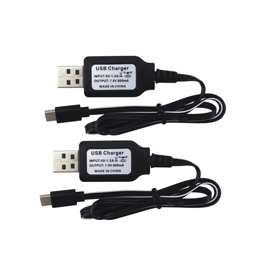 2PCS 7.4V USB Charging Cable For SP500 S166 S167 Foldable Quadcopter Battery,RC Drone Lithium Battery Charger