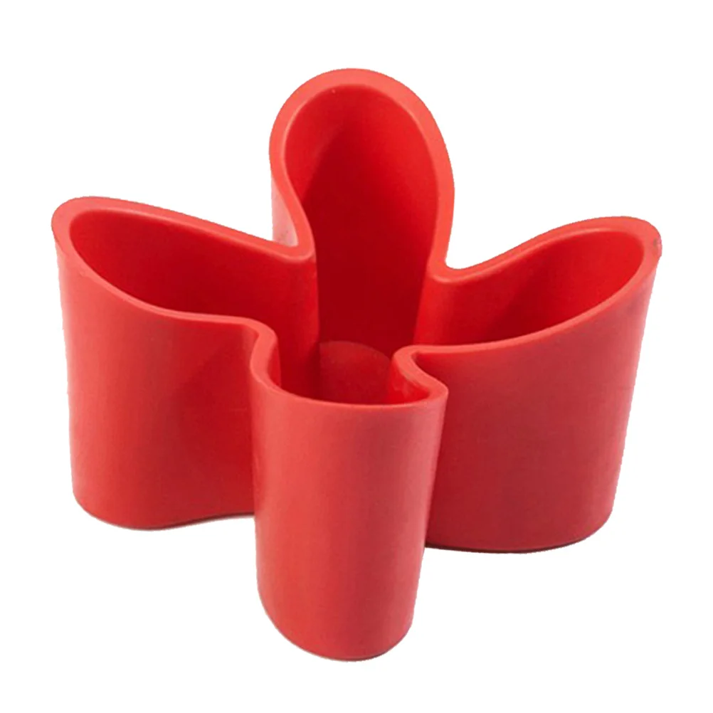 

Four-Leaf Clover Shaped Plastic Desktop Organizer Red Multifunctional Storage Box Pencil Makeup Holder Desk Decor