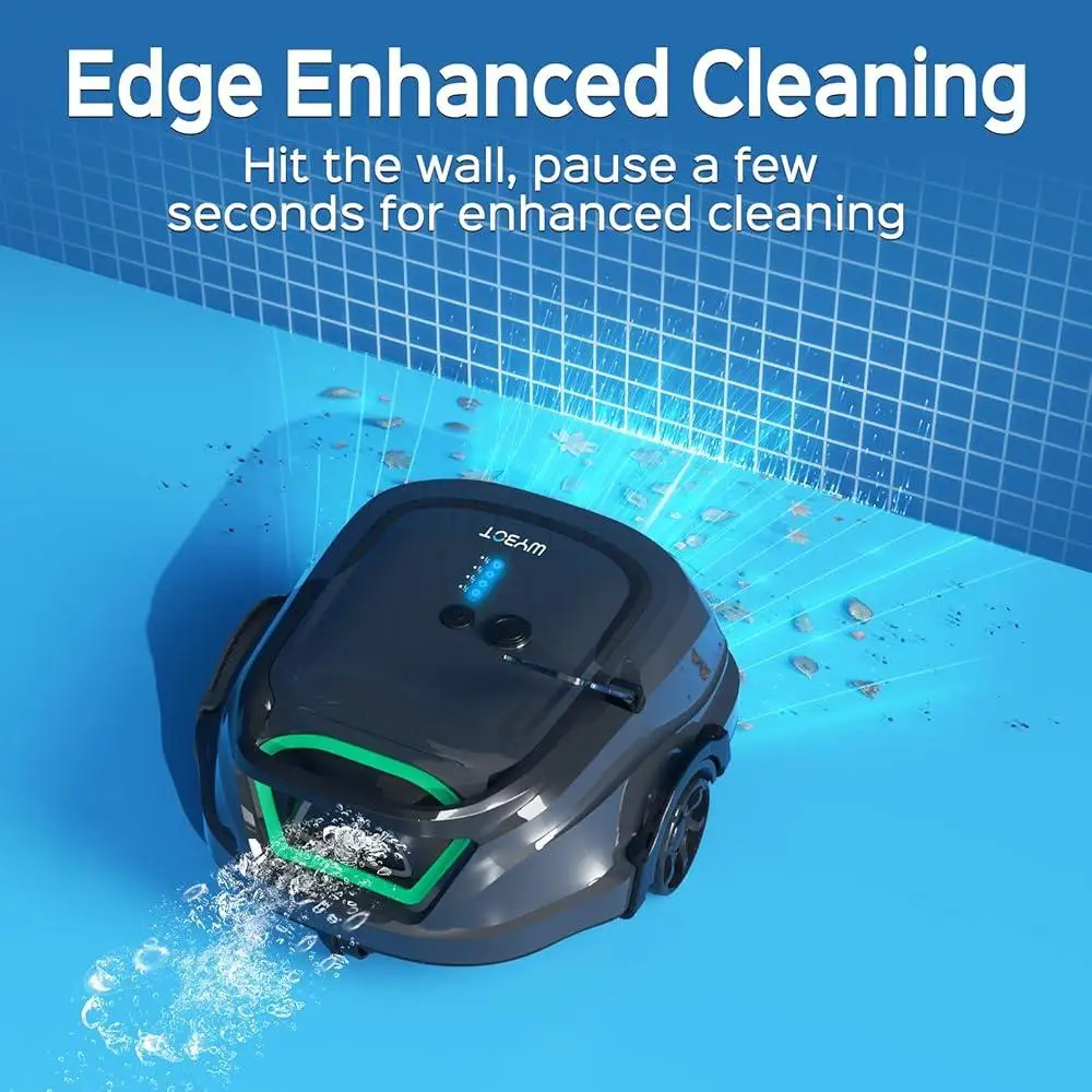 2024 A1 Беспроводной пылесос для бассейна Робот-пылесос Двухслойная фильтрация Время работы 120 минут Быстрая зарядка Очистка кромок Идеально подходит над землей