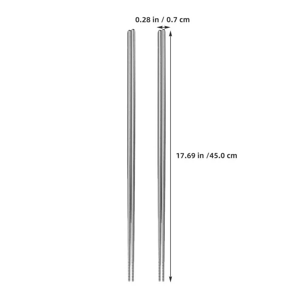 Extra Long Stainless Steel Chopsticks 17.71 Inch for Cooking, Hot Pot, Noodles, Sushi, Dumplings – Dishwasher Safe