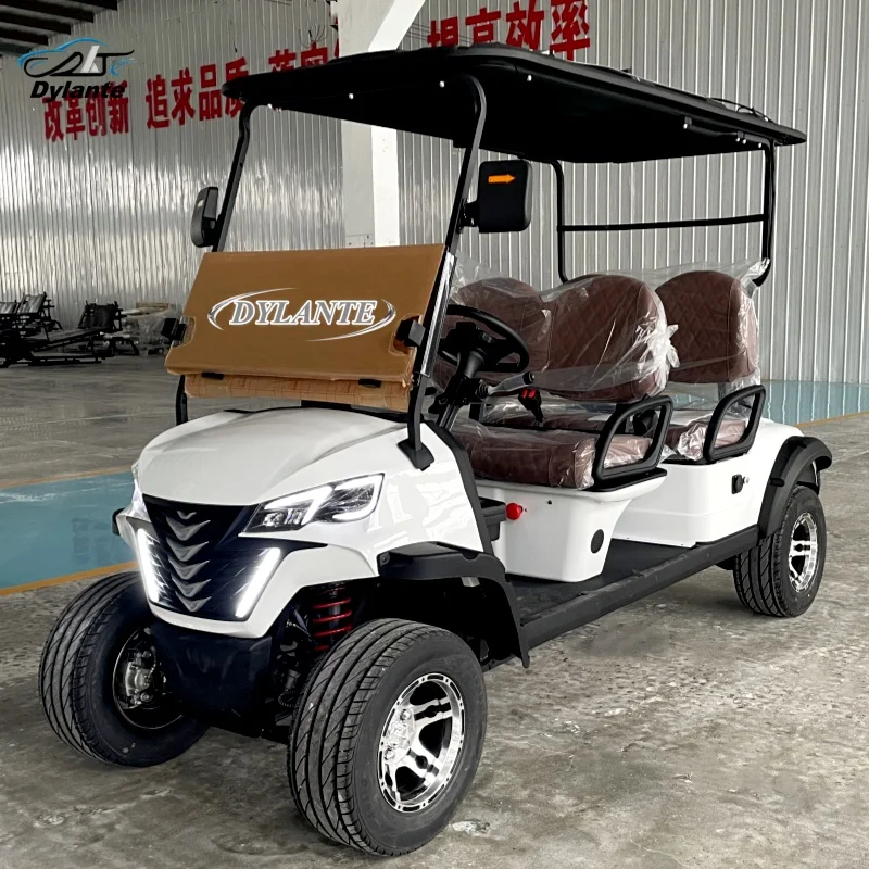 2026 New 4 Seater Electric Golf Cart Equipped with 4KW Powerful AC Motor 60V Controller Off-road Hunting Car