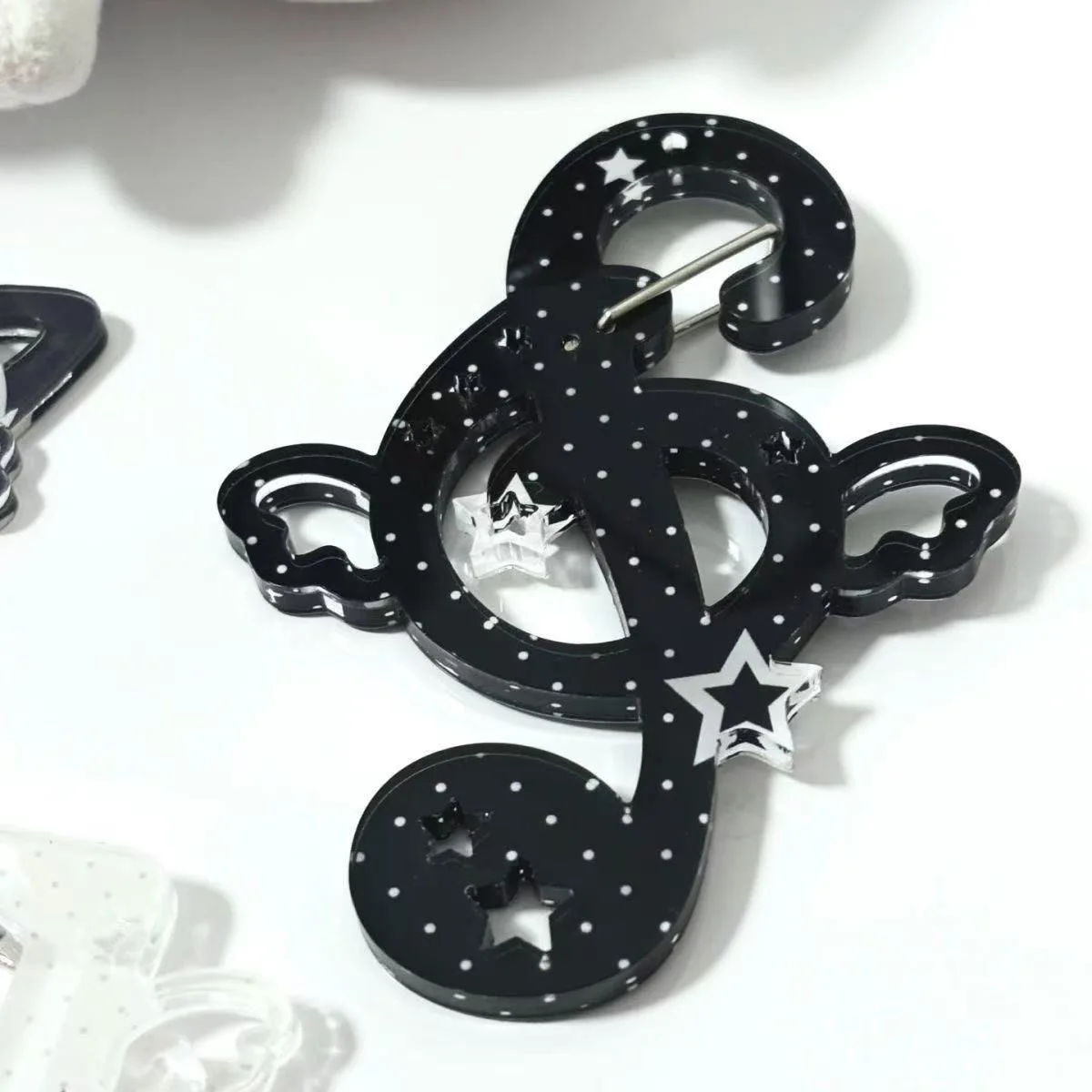 Cute Heart Cat Keychain Key Holder Acrylic INS Style Bag Pendant Keyring Hook Key Hanging Decor Gifts Keychain Organizer