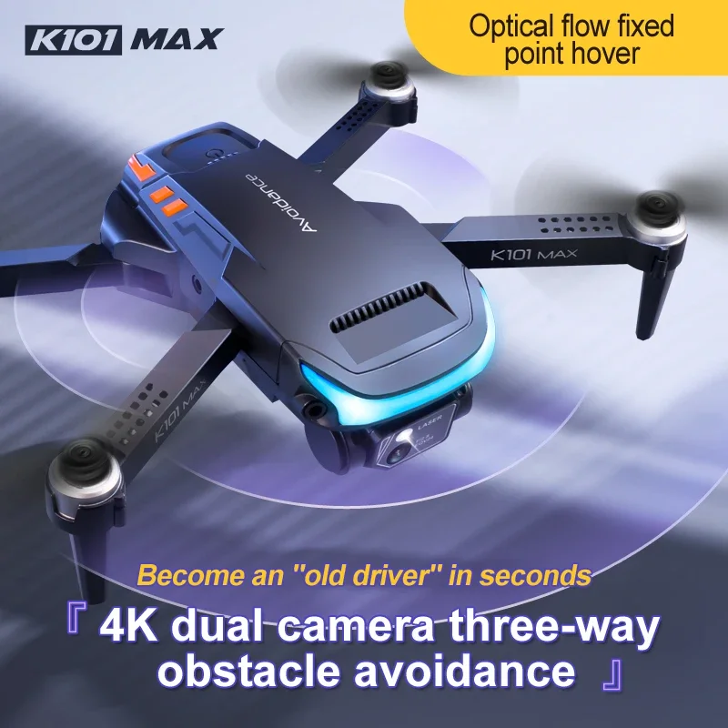 New drone K101 Max with dual 4K cameras high-definition aerial photography 3-sided obstacle avoidance and positioning mini drone